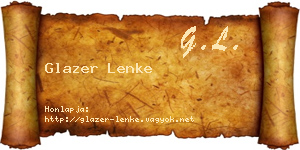 Glazer Lenke névjegykártya